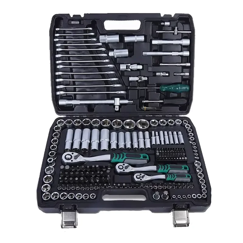 Elehand OEM 222 PCS Ratchet Wrench Socket Set Combination Set Car Repair Spanner Tool Kit Socket Hand Tools with Hard Case