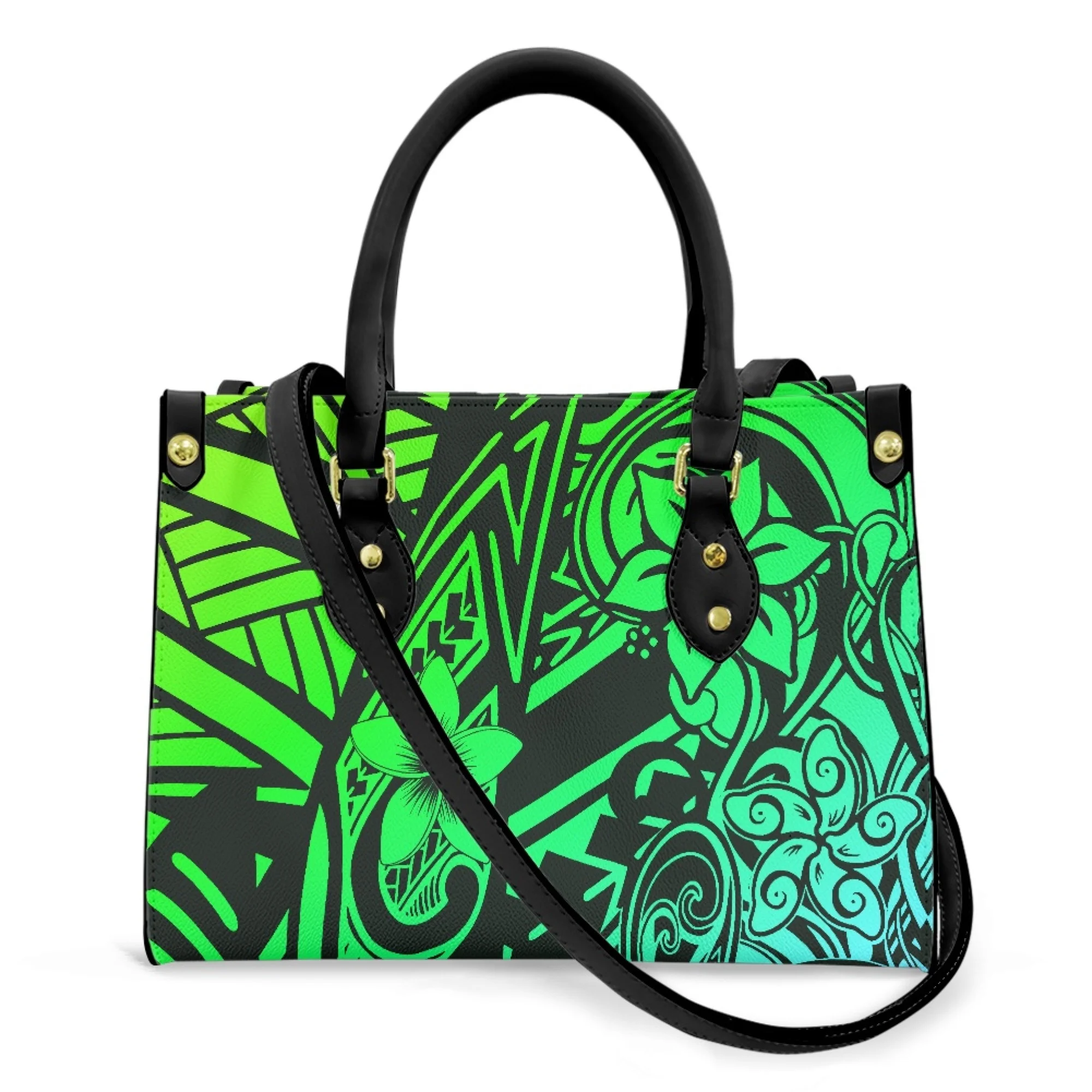 

Custom Women'S Tote Pattern Party Elegant Women'S Bag Large Capacity Travel Storage Bag Polynesian Patterned Floral Women'S Bag