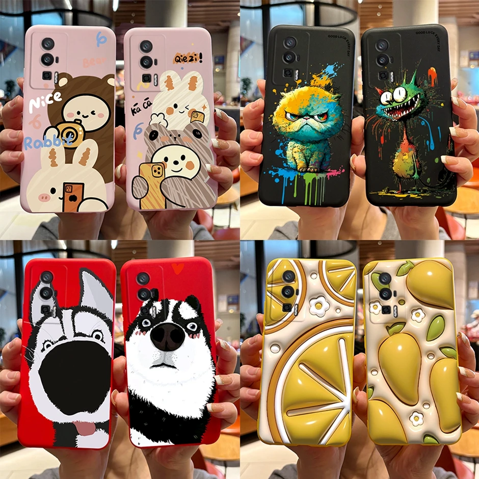 Creative Phone Bags For Xiaomi Poco F5 Pro 5G Niche Fall Protection Case Funny Cute Cartoon  For Xiaomi Poco F5 Pro 5G Housing