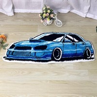 VIKAMA Cartoon Car Shaped Plush Carpet Living Room Bedroom Hallway Non Slip Wear Resistant Easy To Clean Home Decor Rug