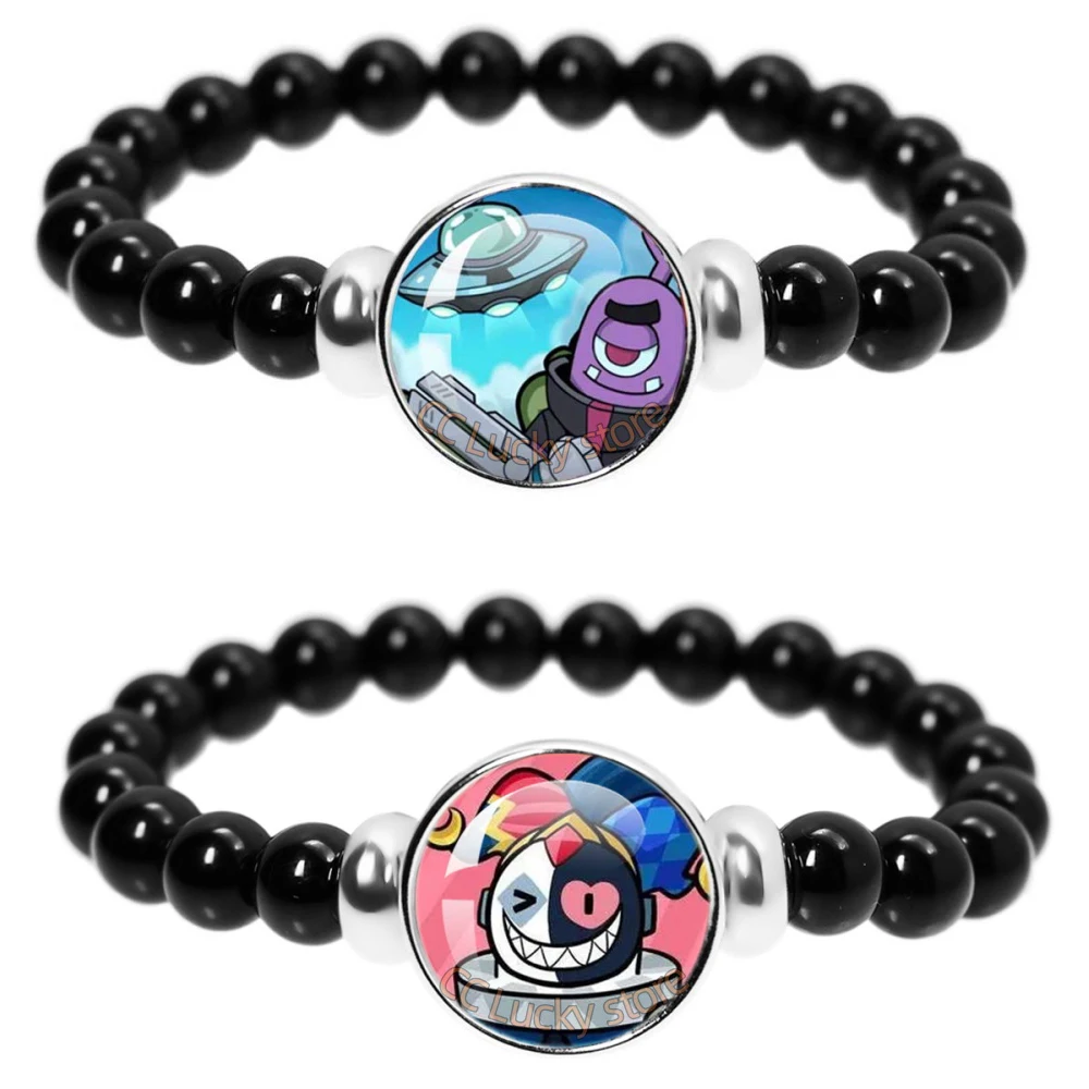 Game Cartoon Battle Royale Mobile Game Sausage Man18mm Black Bracelet Cartoon Figure Accessories Jewelry Gift