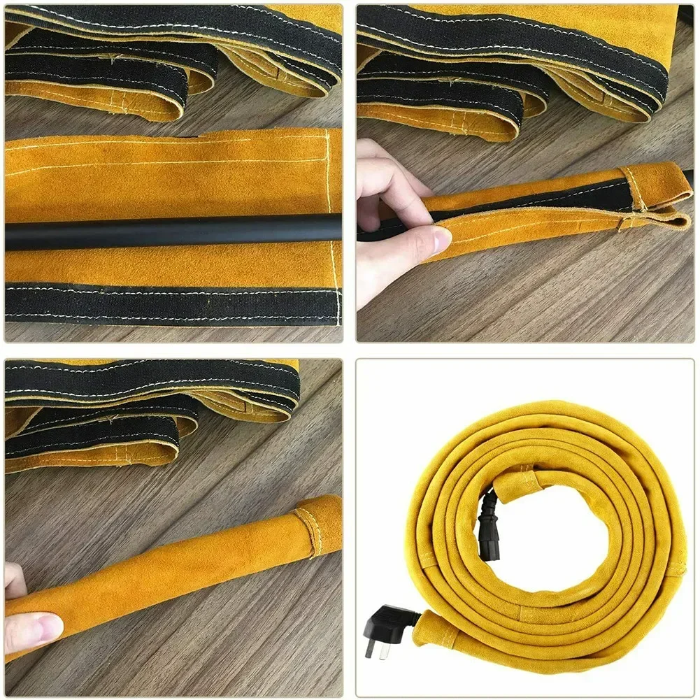 TIG Welding Torch Cable Cover Leather Stitched Carbon Felt Mig/Plasma Welding Sleeves Cable Length 3.5m/4m/7m/7.5m Welding Cover