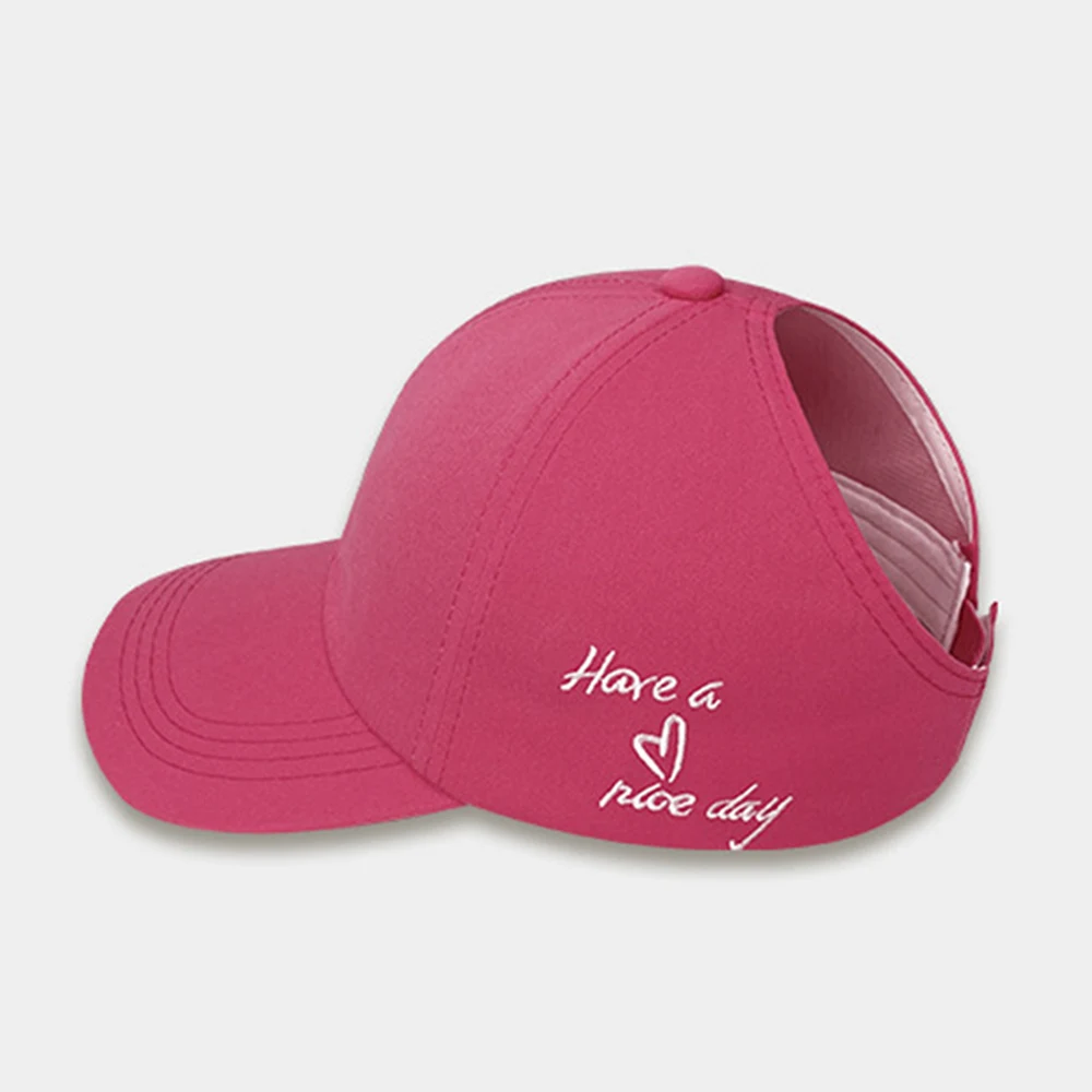 New Ponytail Baseball Caps For Women Girls Summer Sports Cap Fashion Casual Love Embroidery Cap Sun Hats Adjustable Snapback Hat