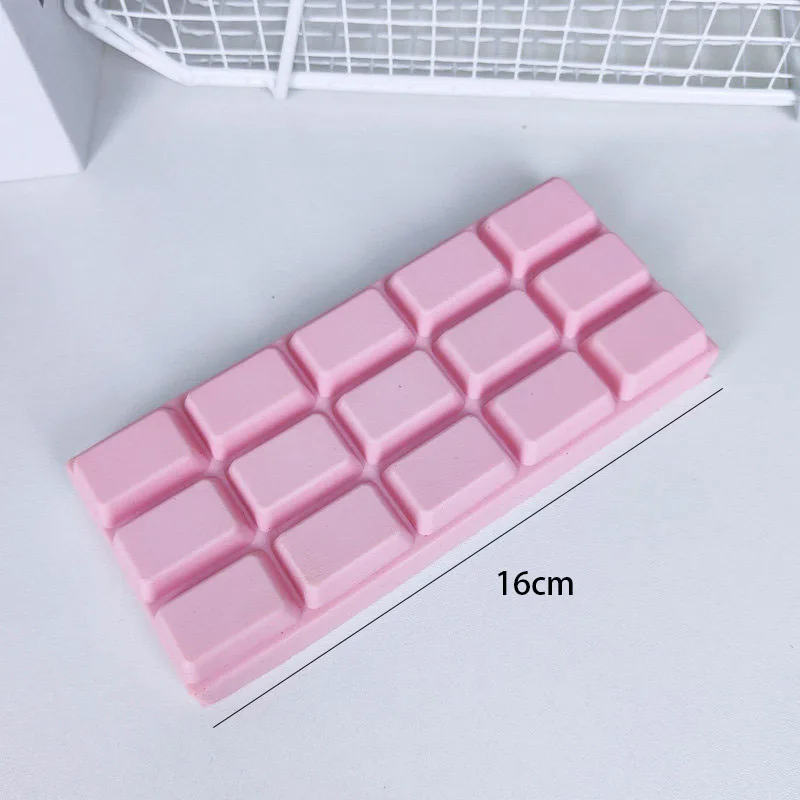New 16cm Stress Relief Toy Slow Rise Slow Bounce Design Super Soft Pink Chocolate Large Board Toy Ideal Gift Toy