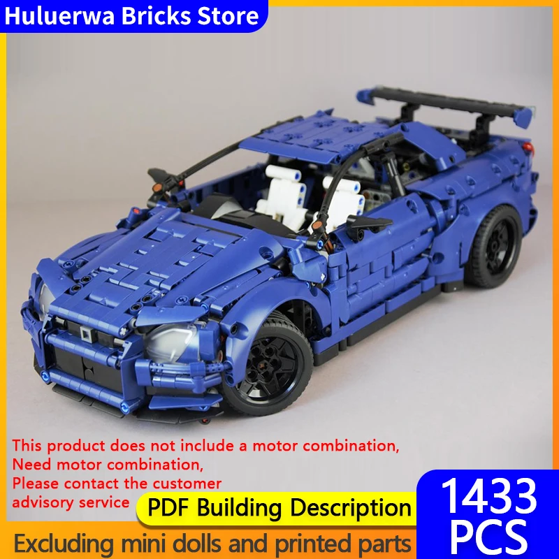 

Модель скоростного гоночного автомобиля MOC, строительные кирпичи Skyline R34 GT-R Hypercar, модульная технология, подарки, праздник, сборка, детский игрушечный костюм