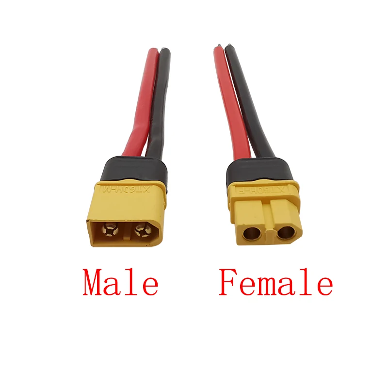 4Pcs/lot XT60H XT60 Male Female Plug Connector With 10CM 12AWG Silicon Wire Cable for RC Lipo Battery FPV Drone Racing DIY