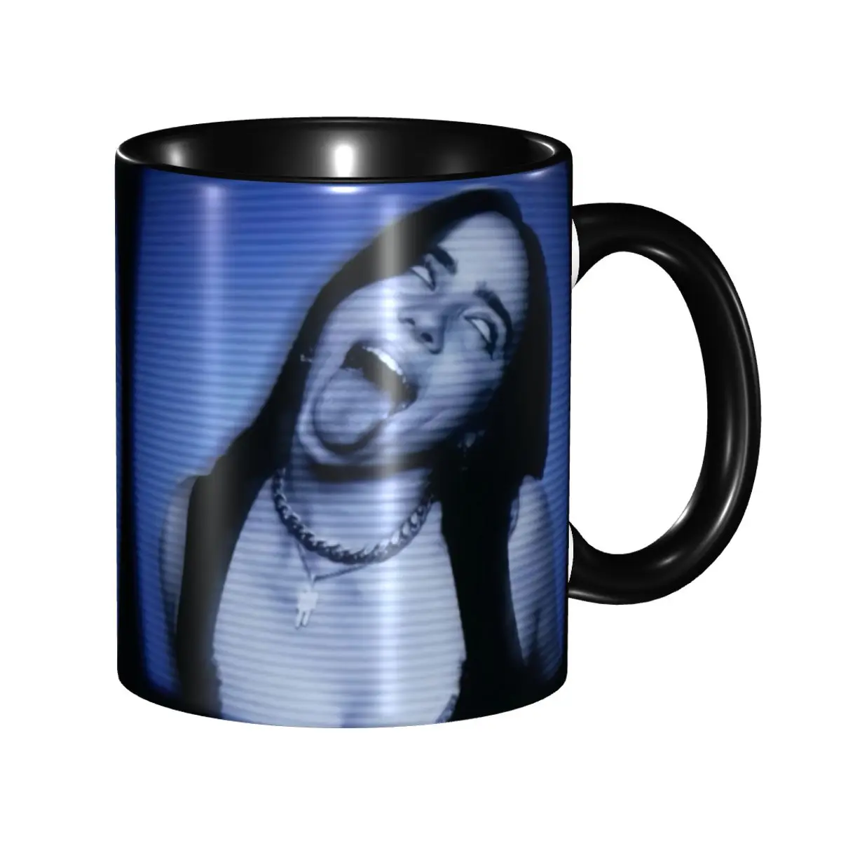 Singer Music Billies Eilishs Taza de café DIY Taza de té de la leche de cerámica personalizada