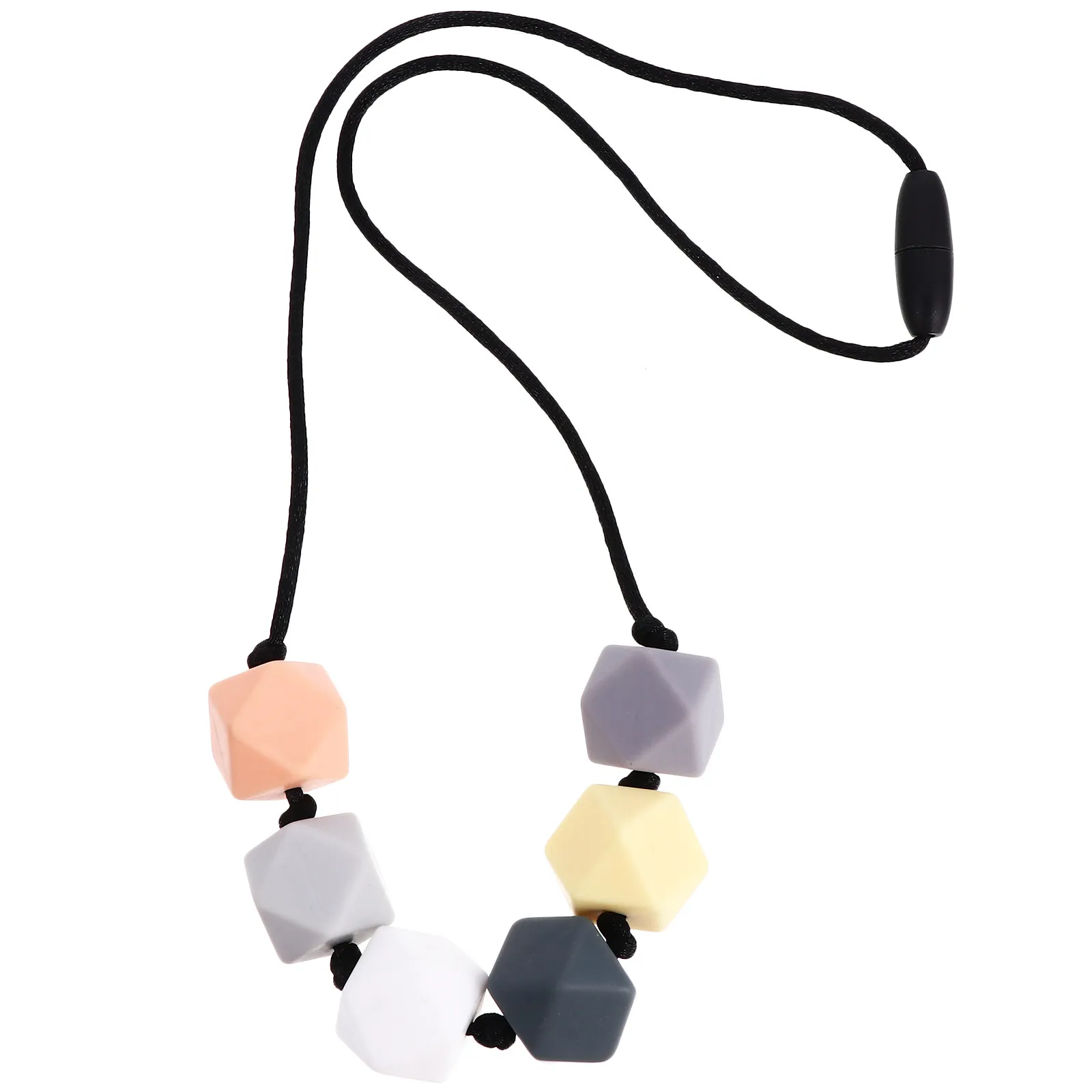 

Baby Teething Necklace Silicone Beads Safe Chewable Nursing Tooth Relief Infant Molar Teething Necklace Plaything