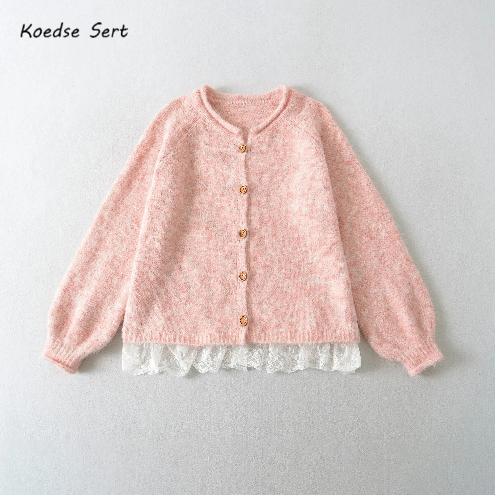 

7 цветов, женский однобортный вязаный кардиган с v-образным вырезом и пуговицами, расклешенные рукава, оборки по краю, тонкий свитер, солнцезащитная одежда, трикотаж