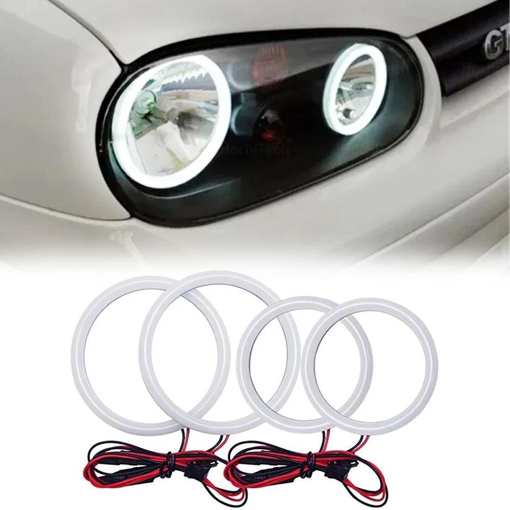 

4Pcs Cotton Light LED Angel Eyes Halo Ring Kit Headlight DRL White for Volkswagen Golf MK4 1J MK5 1K GL GLS TDI R32 GTI Rabbit