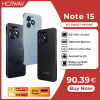 [Ship From Germany] HOTWAV Note 15 Ultra-Thin Smartphone 6.6'' HD+ Android 14 OS 4GB 64GB Mobile Phone 13MP 5160mAh Cellphone