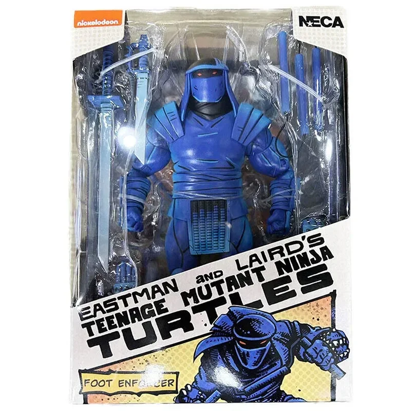 Teenage Mutant Ninja Turtle Action Figure NECA 54357 Foot Enforcer Comics Version Figuras 7-Inch Movable Model Kid Gift Original