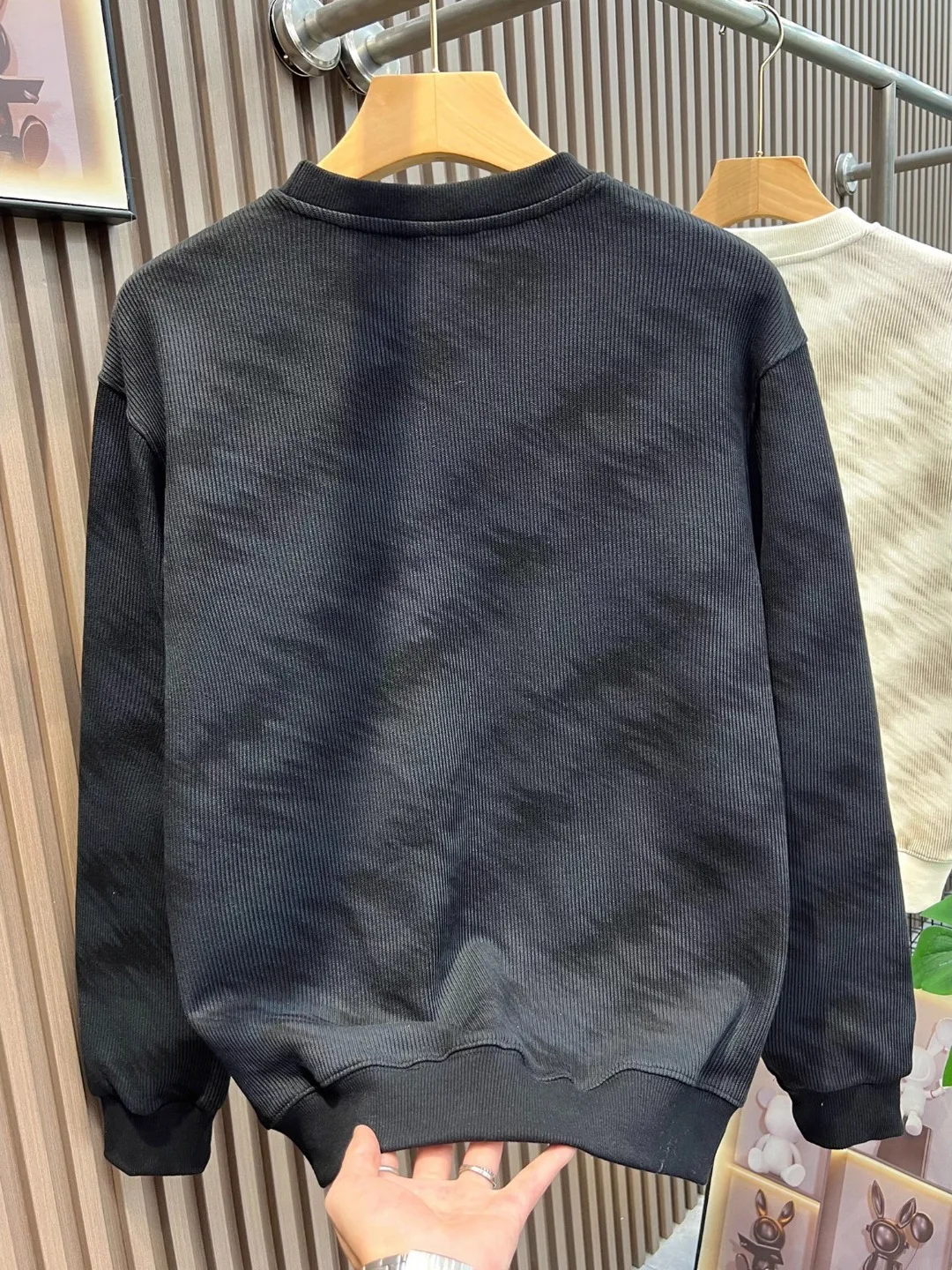 Men's Casual Long Sve round Ne Sweatirt Color Blo adient Dyeing Polyester Fiber Versatile Comfortable Autumn New A...