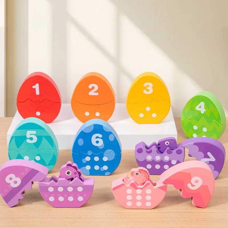 Zabawka do sortowania jaj dinozaurów - gra w dopasowywanie kolorów i rozpoznawanie liczb, zabawka edukacyjna dla maluchów do nauki angielskich słów