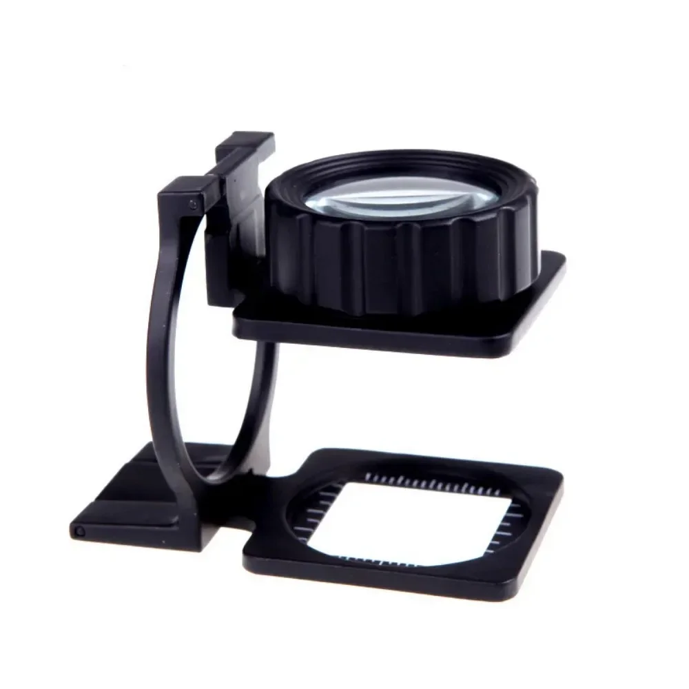 10X30mm Full Mini Pocket Metal Linen Tester Loupe Thread Counter Folding Cloth  Magnifiers Lupa Magnifying Glass