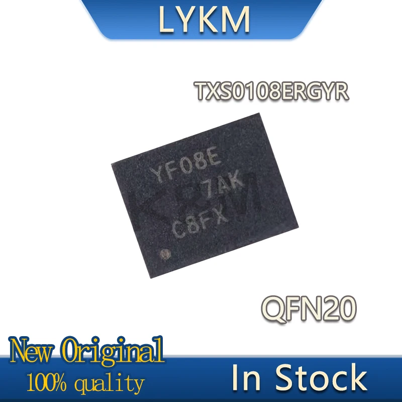 5/PCS New Original TXS0108ERGYR YF08E VQFN20 Logic chip In Stock