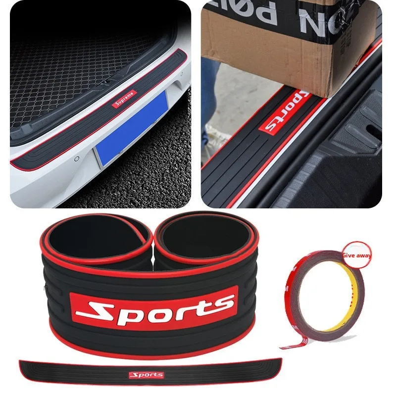 

Universal Car Trunk Door Sill Plate Protective Strips Rear Bumper Guard Rubber Mouldings Pad Trim Cover Car Styling Decoration