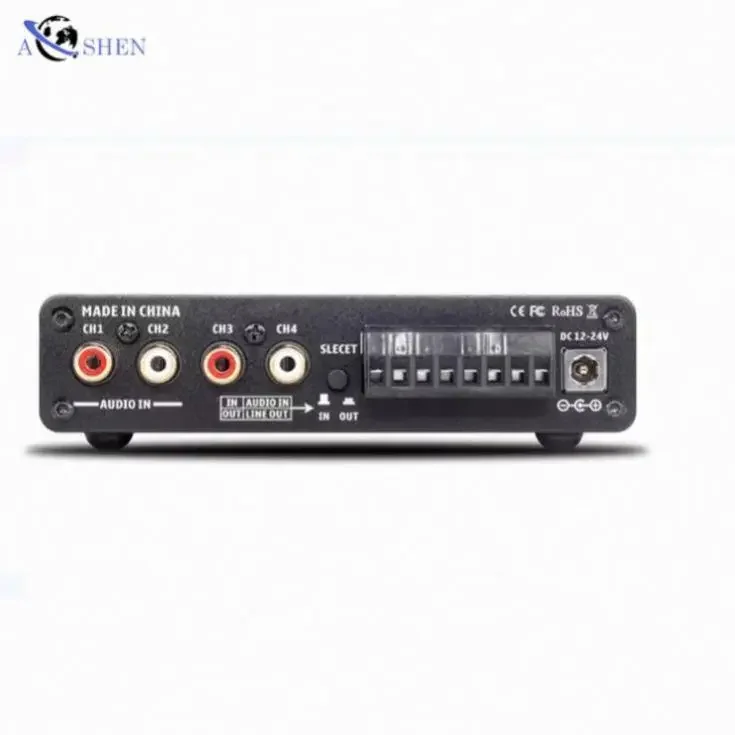 Factory 4 Channel BT 5.0 HiFi Mini Amplifier 50Wx4 amplifier 100wrms high quality amplifier