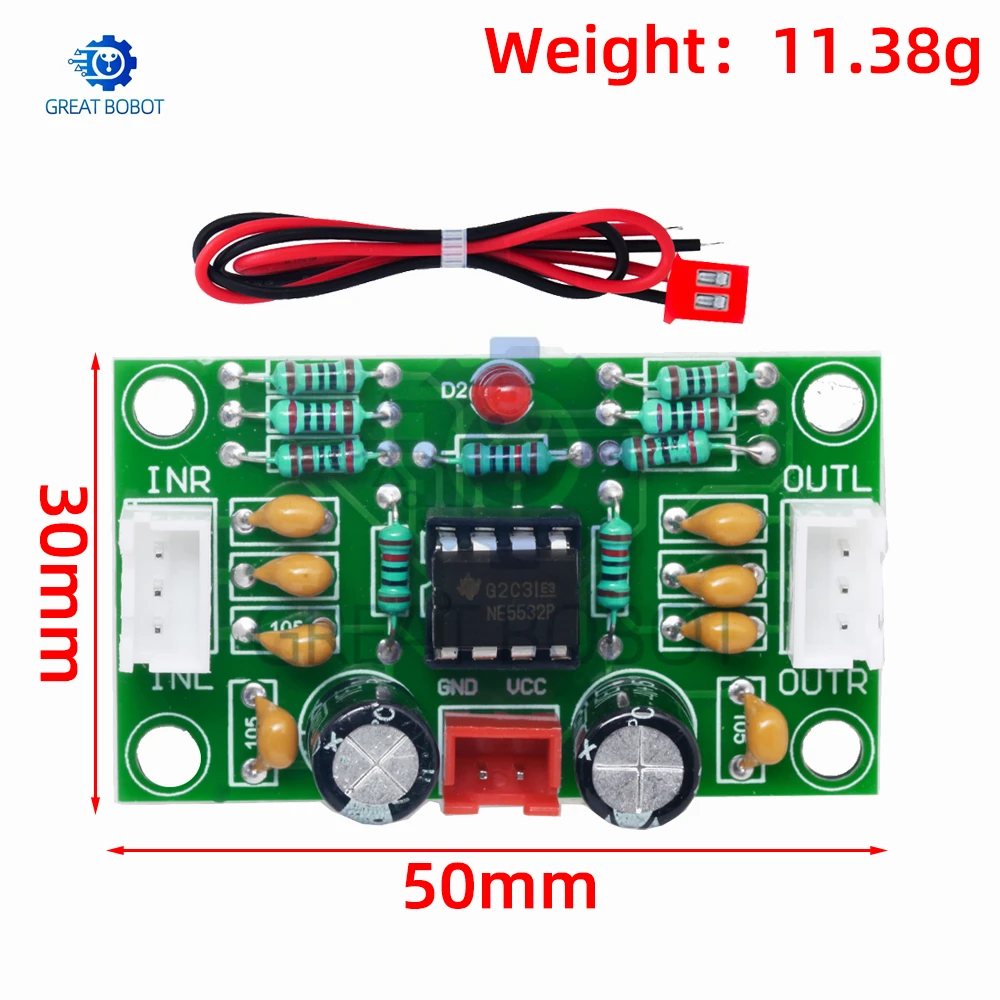 XH-A902 op amplifier module power amplifier front panel NE5532 Tone board preamplifier 5 times wide voltage