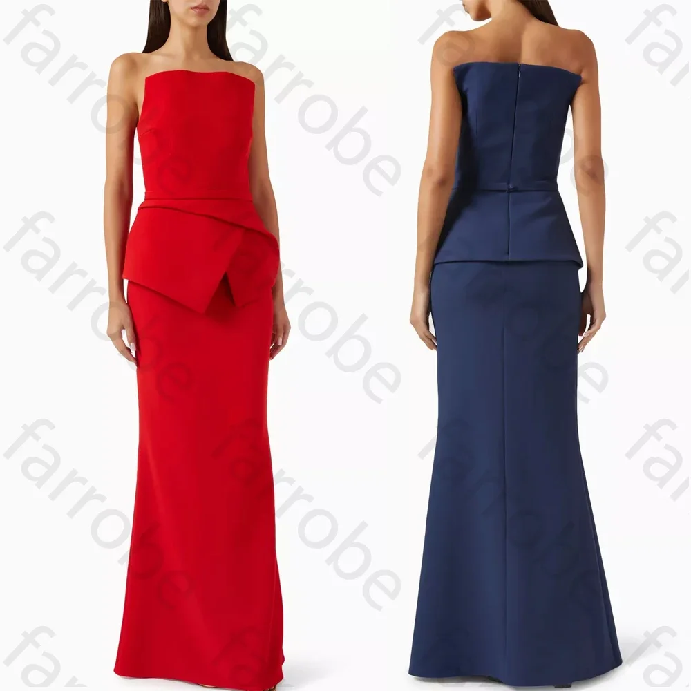 

Customized Elegant Strapless Dress A-Line Sleeveless Evening Dresses Formal Exquisite High Quality Prom Party Gowns for Women