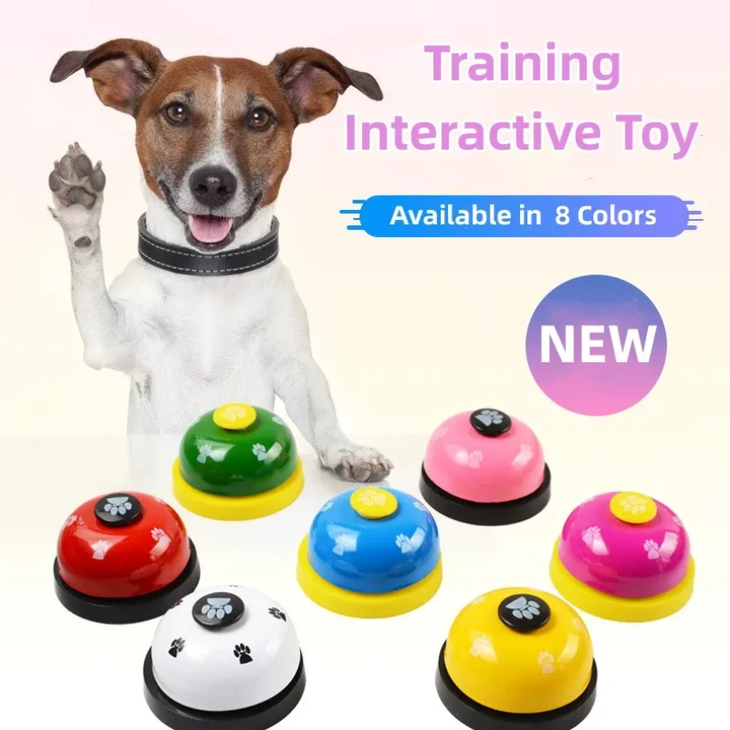 

Pet Toys Bell for Dogs Cat Training Interactive Toy Called Dinner Small Bells Footprint Ring Trainer Feeding Reminder For Teddy