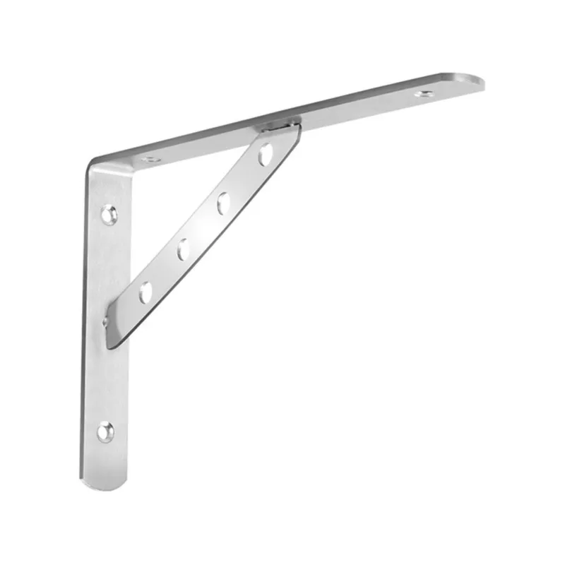 DIY L-Shelf Bracket Stainless Steel, Heavy Duty Solid Shelf Support, Right Angle, Pack Of 2-A68E