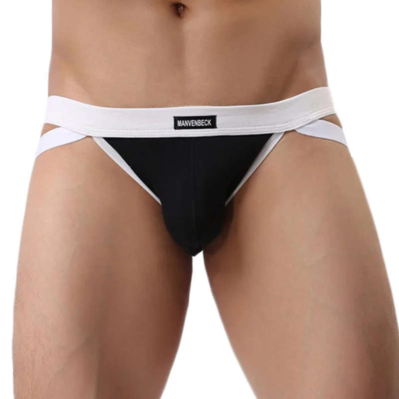 Men Sexy Underwear Jockstrap Men Thong Cotton Gay Jockstrap Comfortable Underpants Breathable Soft  Penis Pouch G-string