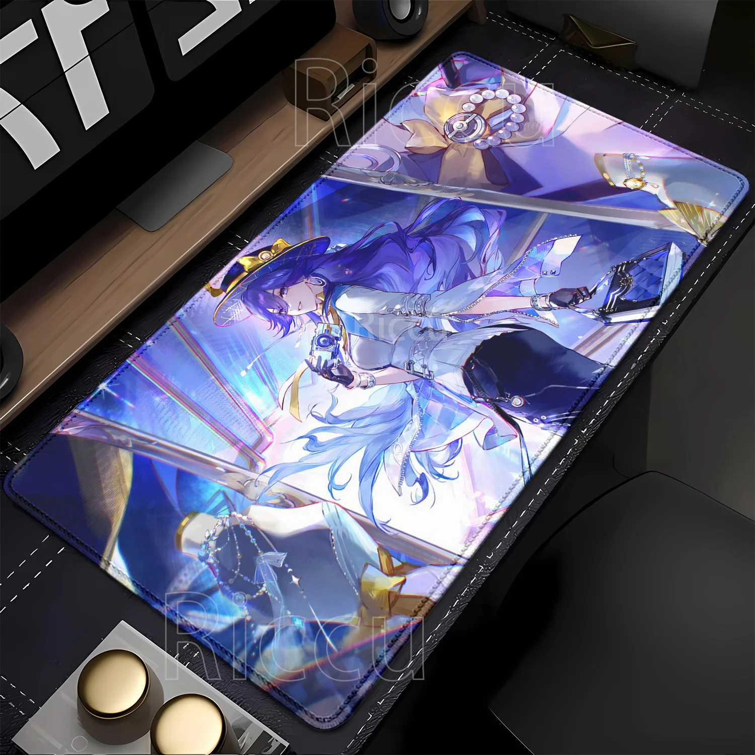 Lucilla Wuthering Waves Locking Edge Computer Rubber anime Kawaii Girl Mouse Pad Laptop Keyboard XXL Gaming HD printing Carpet