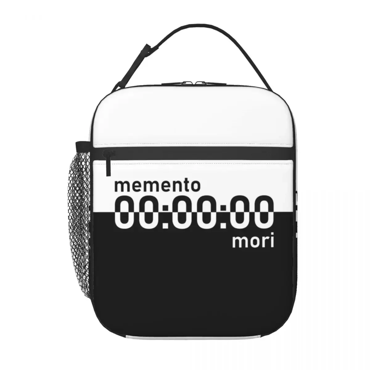 Custom Memento Mori Unus Annus Hourglass End Lunch Bag Men Women Warm Cooler Insulated Lunch Boxes for Children School