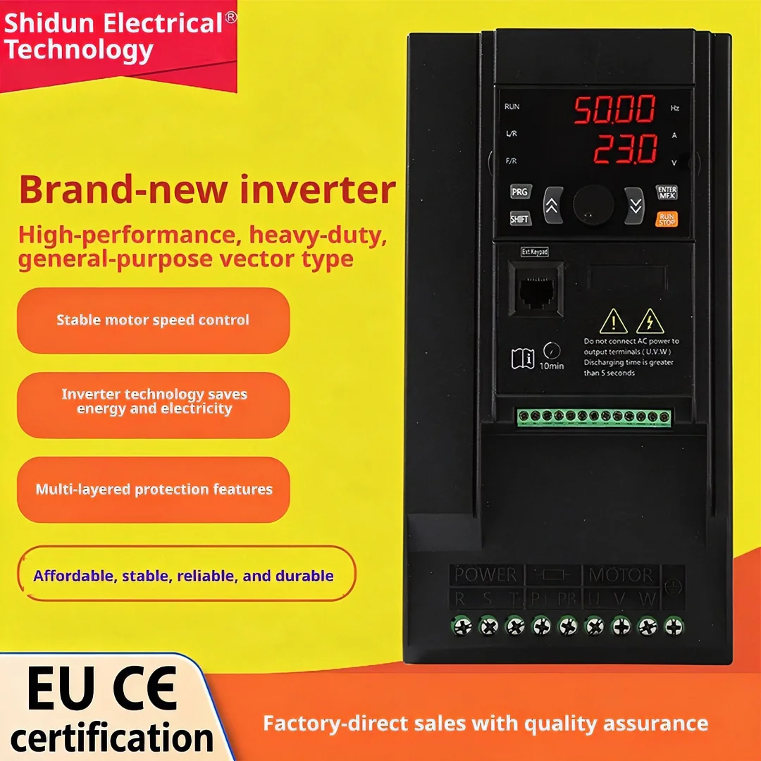 Variable Frequency Drive 220V 380V 0.75KW-5.5KW Three-Phase Motor Speed Controller Inverter for Industrial Applications