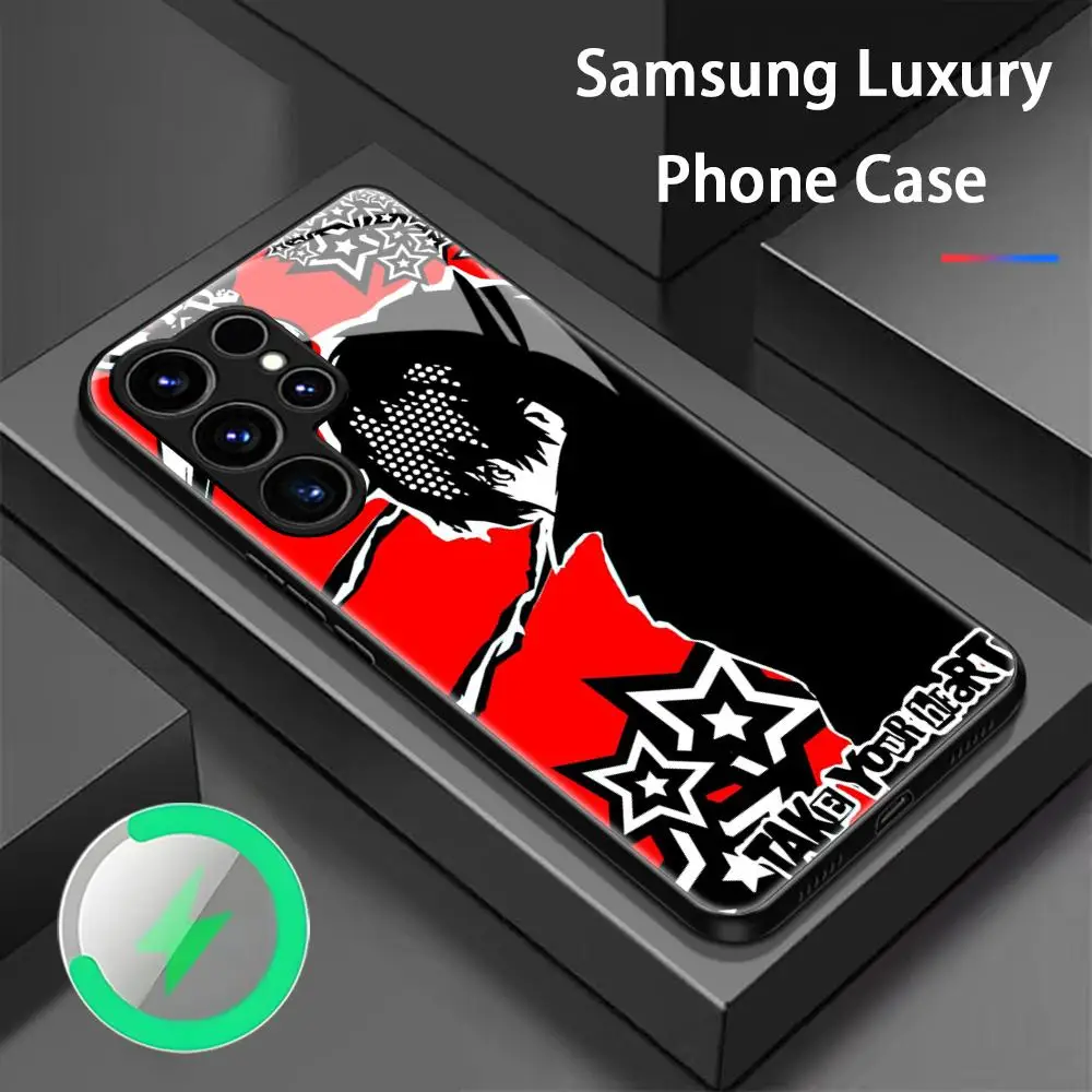P 5 hot game cool pattern design Phone Case For Samsung S26 S25 S24 S23 S22 S21 S20 Plus Ultra Note20 Glass Magnetic Case