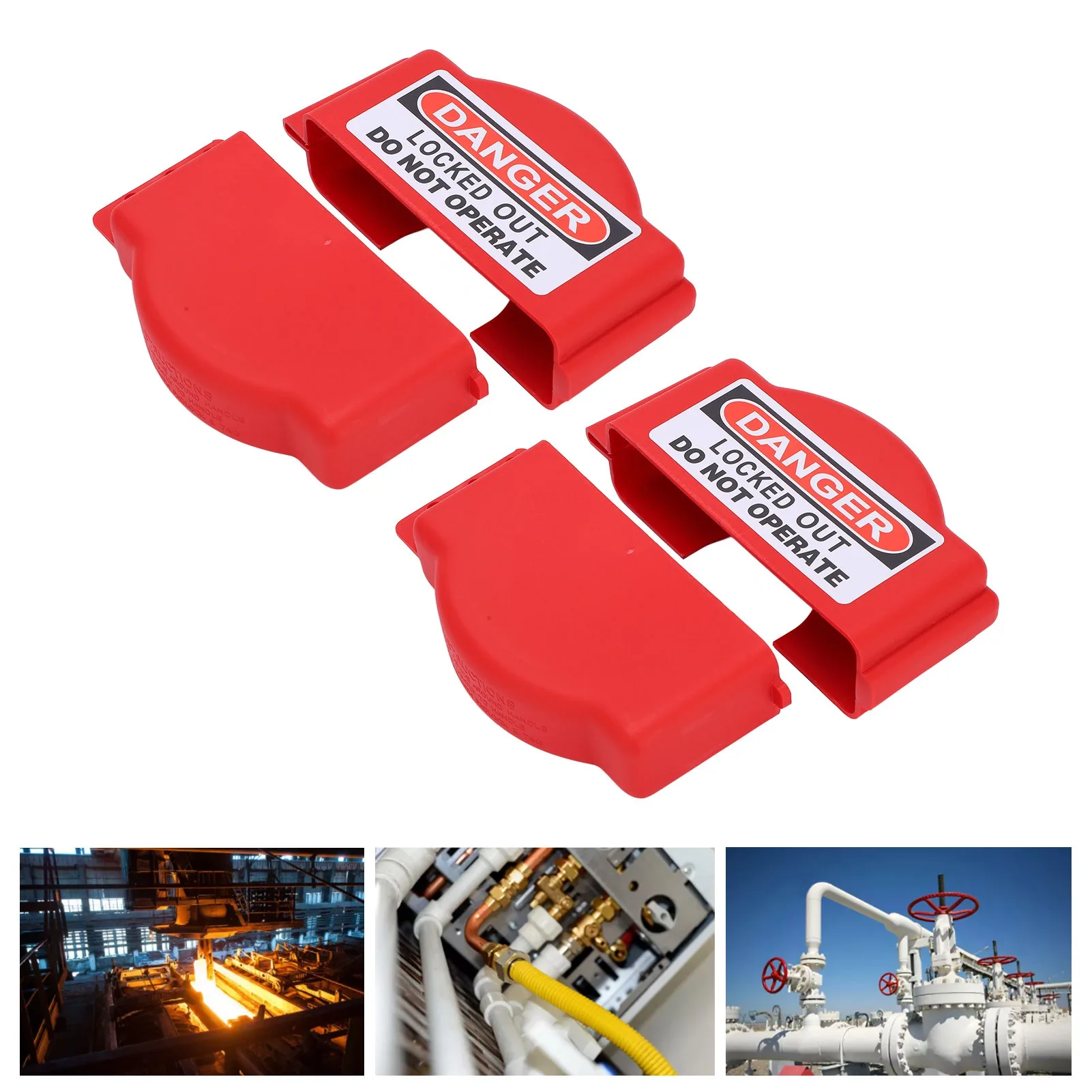 Industrial Safety Valve Locks Engineering Plastic ABS Gate Valve Lockout Device for Industrial for Chemical for Electric Power