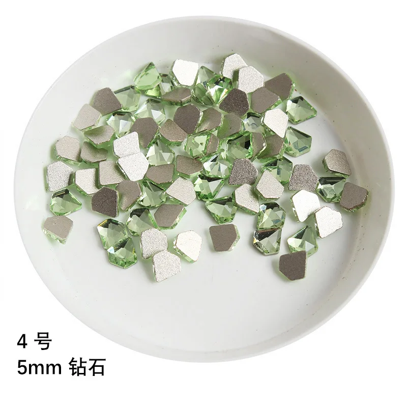 ネイルラインストーン,100個,フラットバッククリスタル,3Dアートストーン,パーソナライズされた装飾,ライトグリーン,マルチスタイル