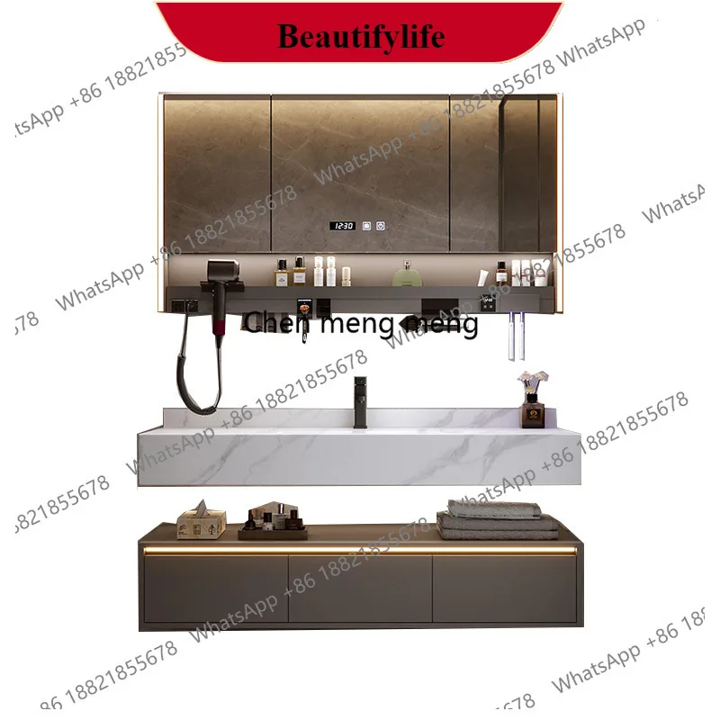 

zG185Multifunctional storage rack,integrated basin, toilet, scratch-resistant and wear-resistant bathroom cabinet combination