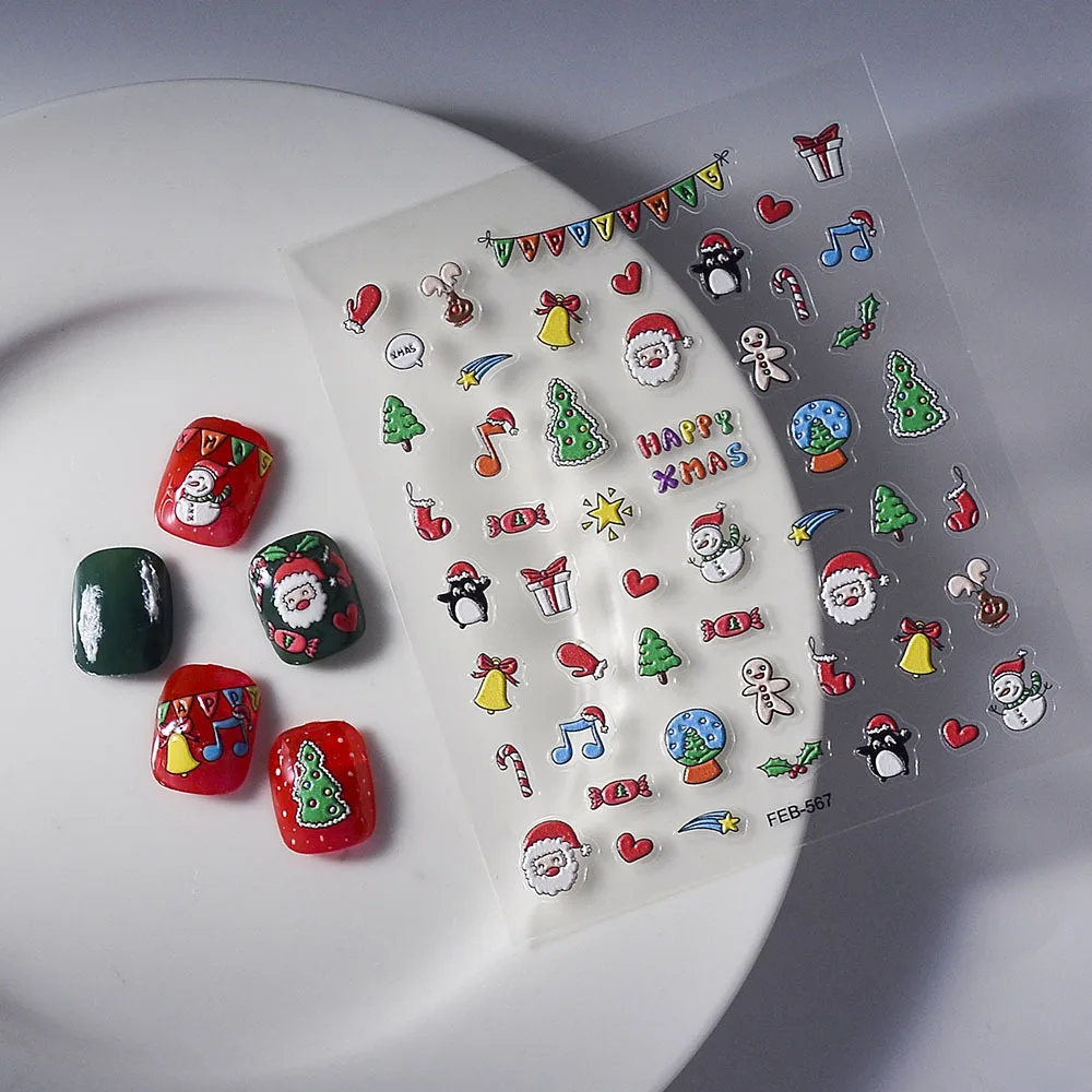 Sanrio Geprägte 5D Nagelaufkleber Anime Nagelkunst-Zubehör Kero Kero Keroppi My Melody Hello Kitty Aufkleber Nageldekoration Abziehbilder – Detail 14
