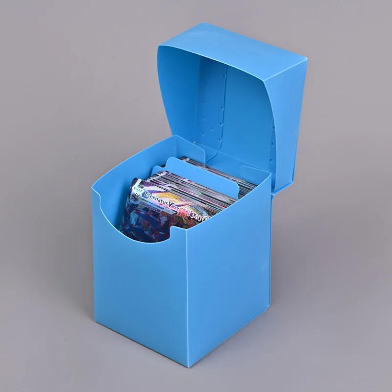 1 Box Game Trading Card Box, Solid Color Card Box, Card Holder Storage Box For Trading Cards, Sports And Games