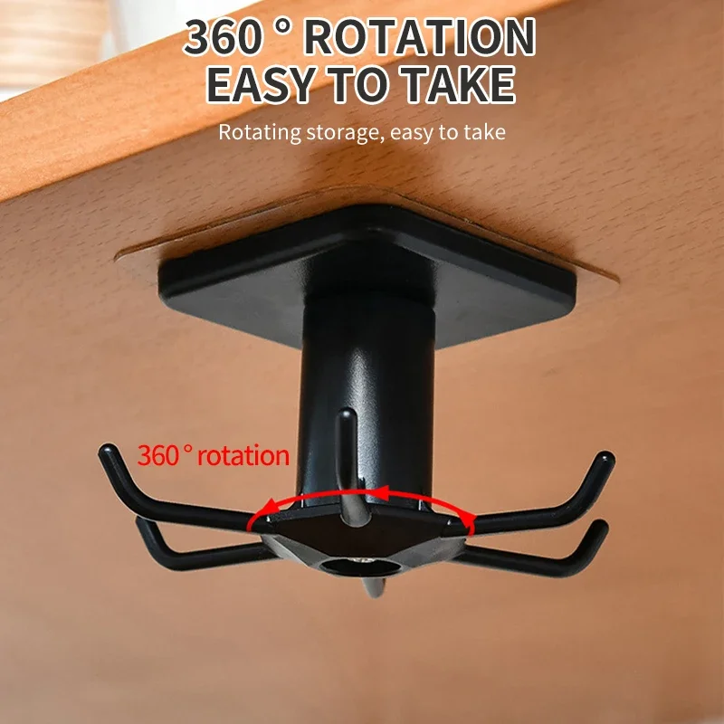 Rotating Kitchen Hooks Rack 4