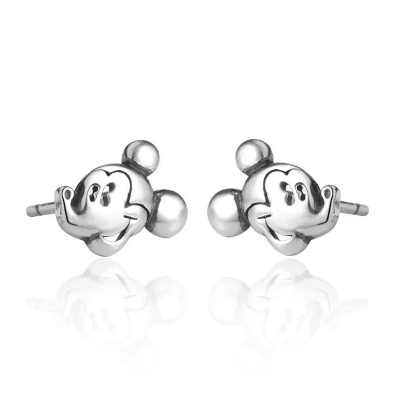 

Disney Mickey Mouse Earrings S925 Silver Needle Anime Cartoon Ear Studs Ladies Girls Earrings Fashion Jewelry Accessories Gifts