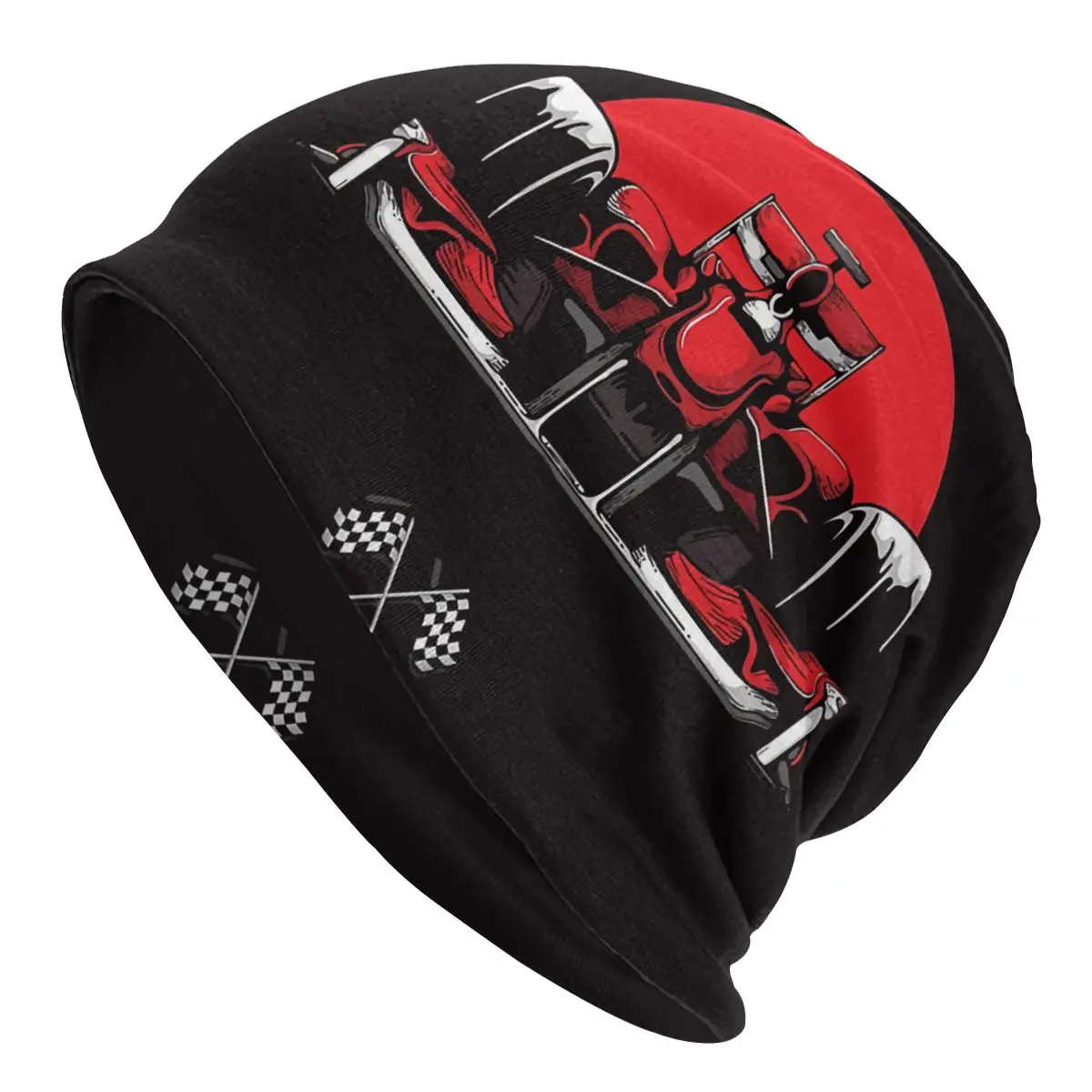 Bolid Car Flag F1 Autumn Female Thin Beanies Outdoor Unisex Skullies Bonnet Hats