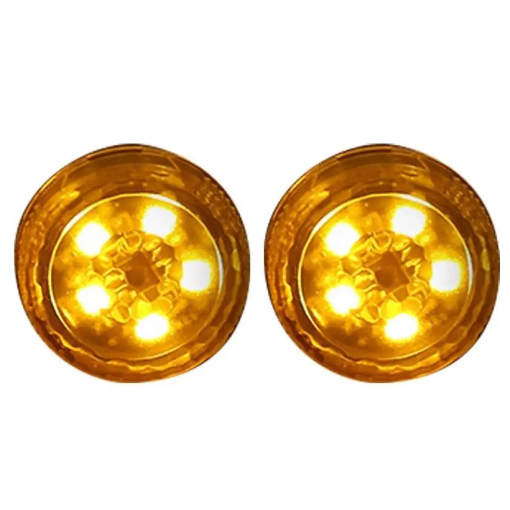 2pcs 5LED Car Opening Door Safety Warning Anti-collision Lights Blue/Yellow Auto Strobe Flashing Alarm Parking Lights Universal