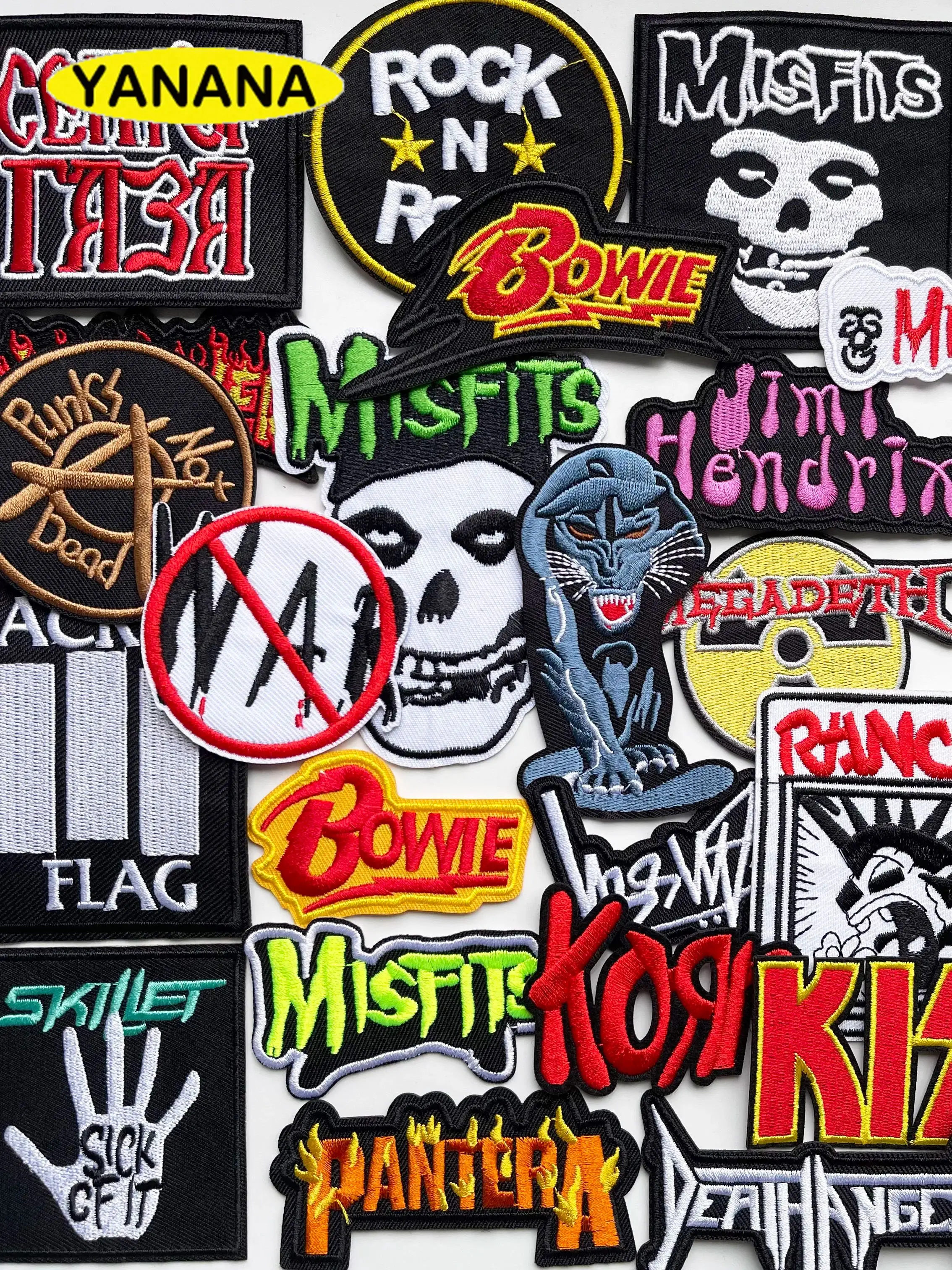 Patch à repasser pour groupe Punk Rock, Badges brodés pour vêtements, autocollants pour vêtements en métal lourd, couture de veste et de jean, Appliques