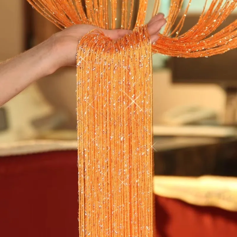 Modern fringed curtains wedding background wall ceiling decoration