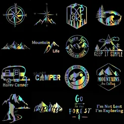 Car Stickers Adventure Outdoor Camping Series Vinyl Decals Car Motorcycle Bumper Body Rear Window Decorative Decals,15CM
