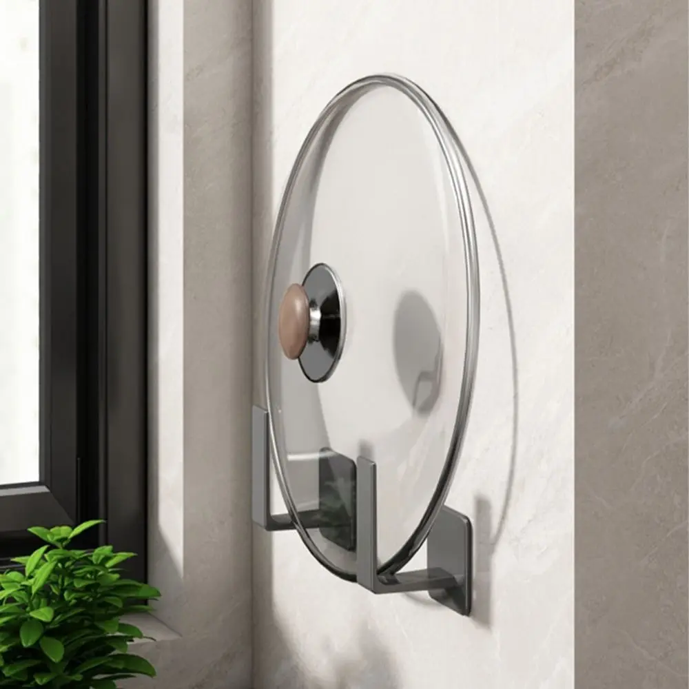 1PC Langlebig Punch-Freies Deckel Halter Wand Hängen Multifunktionale Topf Abdeckung Rack Carbon Stahl Schneiden Bord Regal für Küche