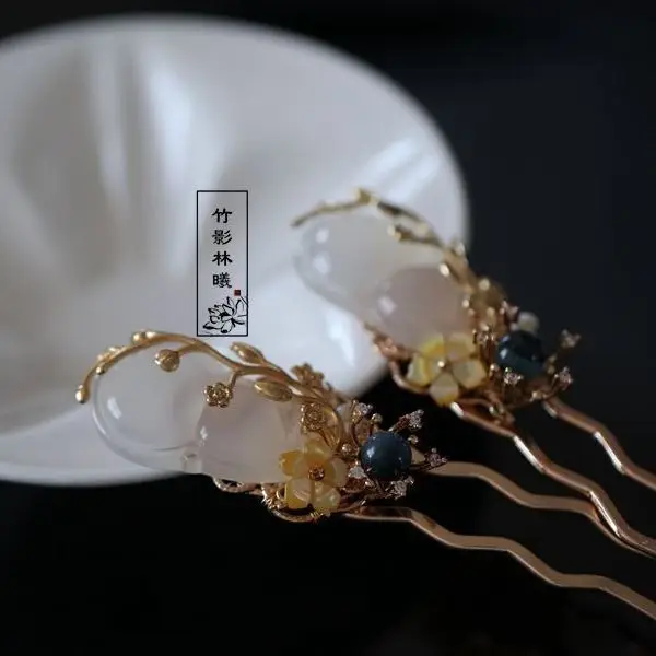 Simple Daily Hairpin Hair Hairpin Headwear Women's Summer Hanfu Accessories Hair Accessories Classical Cheongsam Accessories