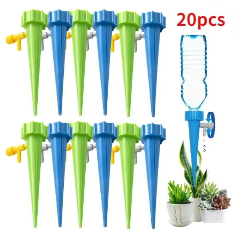 Sistema de riego por goteo automático, espiga de autorriego ajustable para plantas de flores, invernadero, jardín, dispositivo de goteo automático de agua