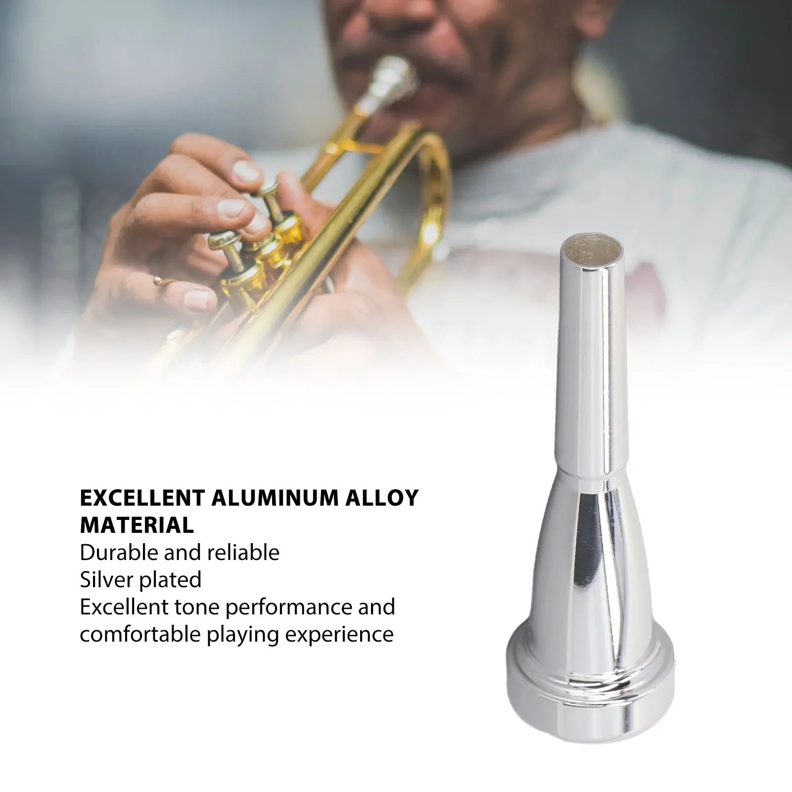 Bocchino per tromba Accessori di ricambio per strumenti musicali a fiato professionali in metallo in lega di alluminio per tromba