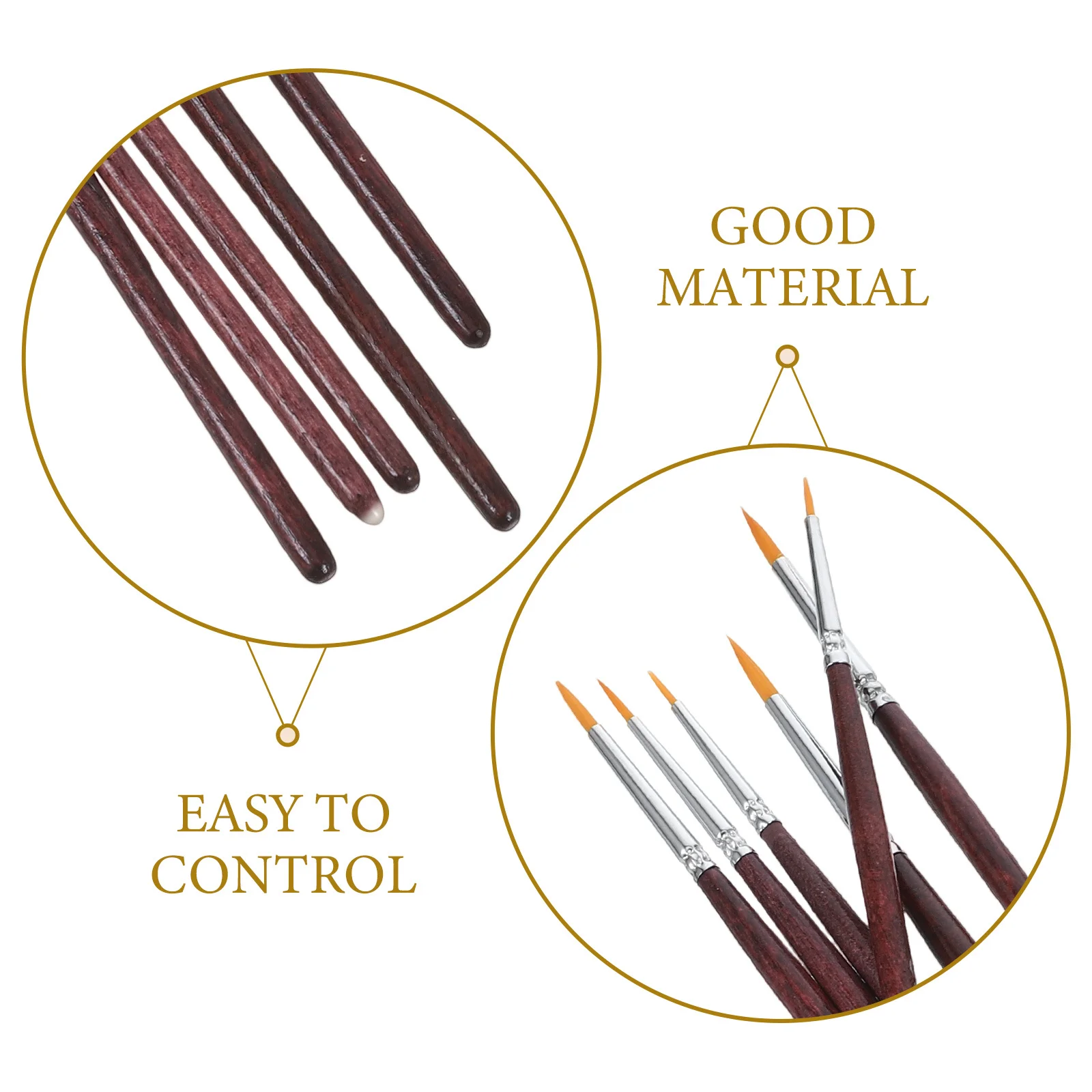 7 قطع من فرش الحرف اليدوية المصغرة، تطبيق متعدد الاستخدامات لحواف الخطوط الدقيقة وتفاصيل معقدة في فرشاة الطلاء ذات الأطراف الدقيقة الفنية #2