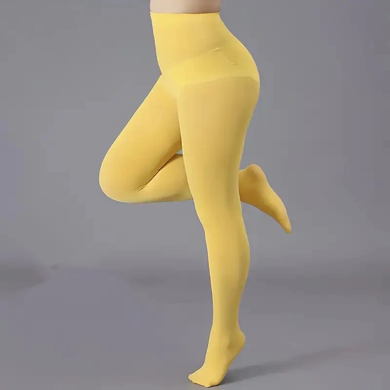 Plus Größe 120D Samt Strumpfhosen Für Frauen Sexy Einfarbig Strumpfhosen Weibliche 14 Farben Elastische Strumpfhosen Weiche Mode Leggings neue – Detail 5