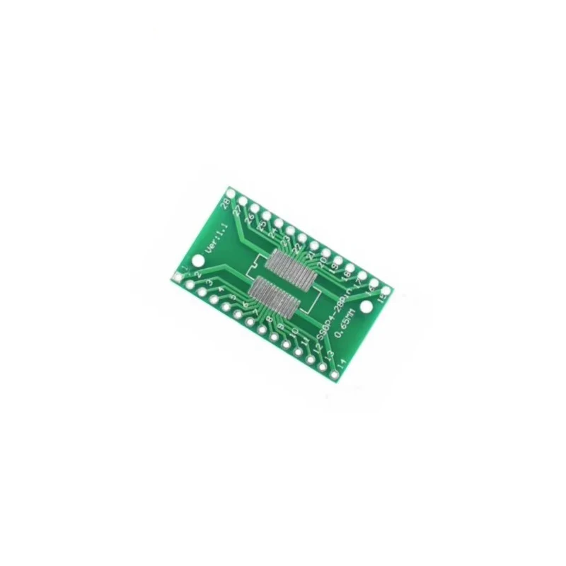 10pcs QFP32 SOP16 SSOP16 TSSOP16 patch to straight DIP 0.65/1.27mm adapter board